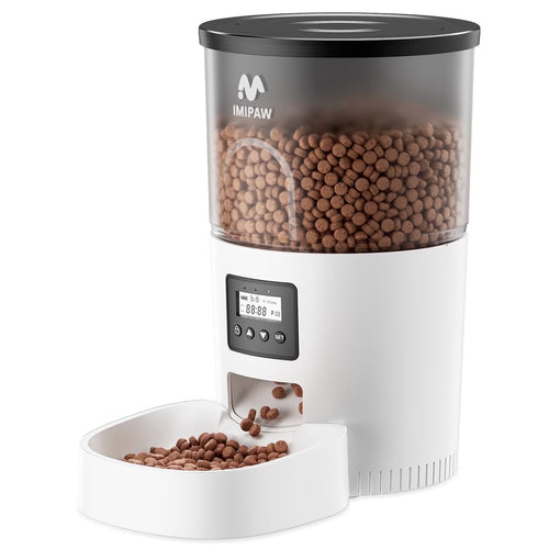 Automatic Cat Feeders, 3L Timed Cat Food Dispenser with Clog-Free Design, Dog Pet Feeder